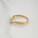 1.6 g Solitaire Ring / T5 1/4 Yellow Gold 18K