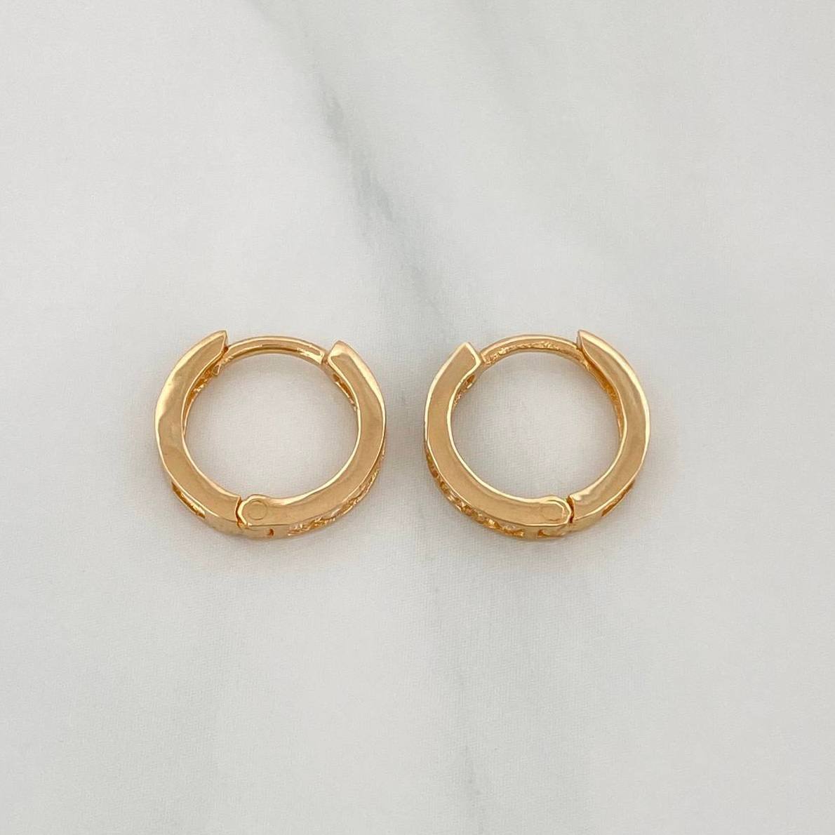 Candongas Carril 1.65 g / 1/2 in Oro Amarillo 18K