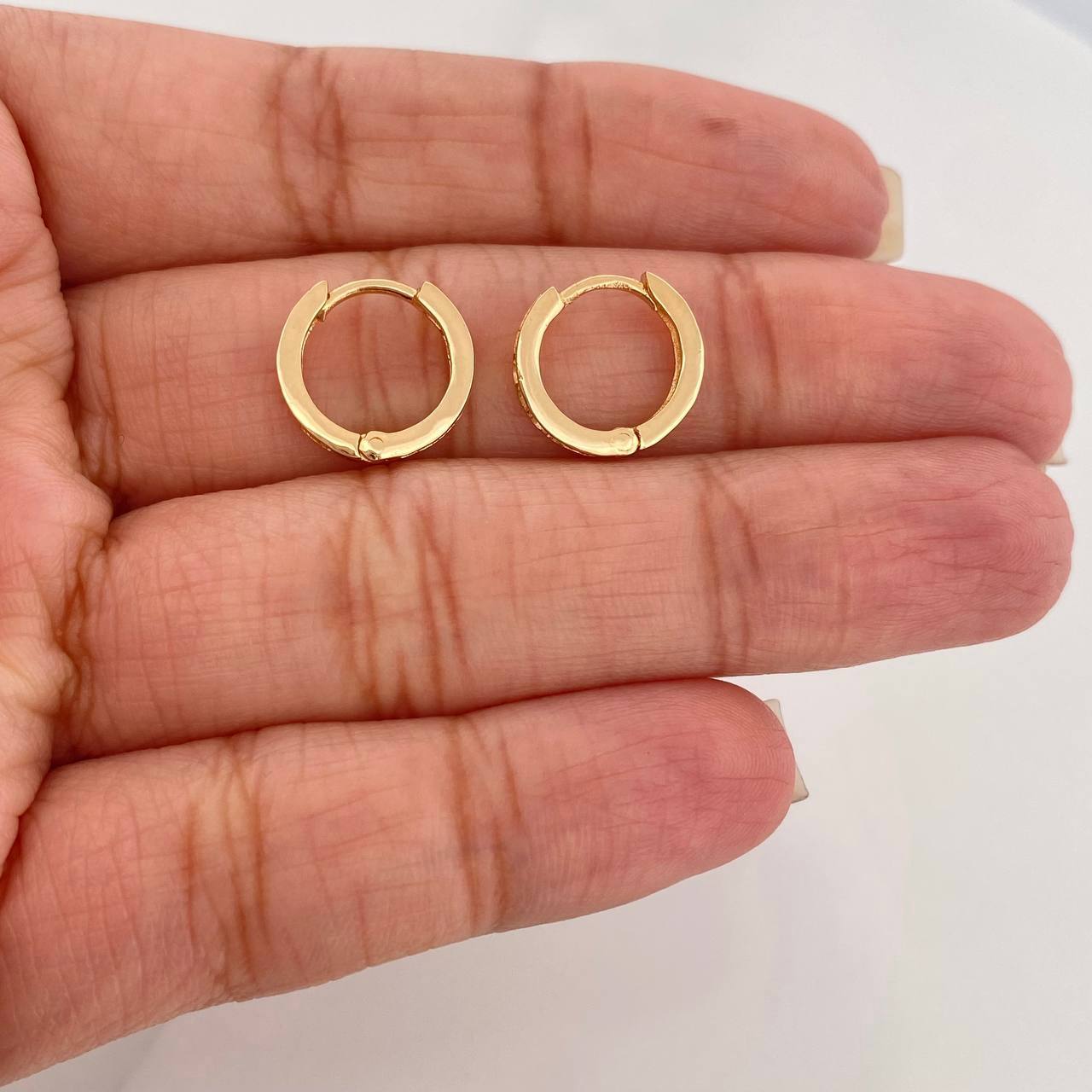 Candongas Carril 1.85 g / 1/2 in Oro Amarillo 18K