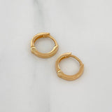 Hoop Earrings Smooth Hoop 1.2 g / 1/2 in 18K Yellow Gold