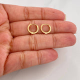 Hoop Earrings Smooth Hoop 1.2 g / 1/2 in 18K Yellow Gold
