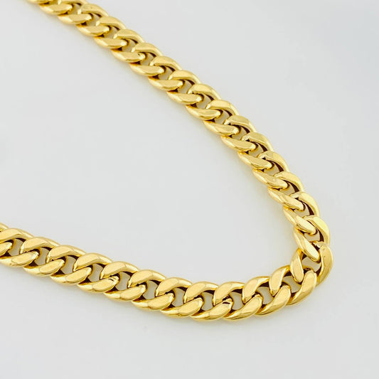 Cadena Cubana 14.65g / 24 in / 7.13mm Oro Amarillo 18K