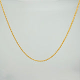 Rope Chain 0.95gr / 19 3/4 in / 1mm Yellow Gold +3 18K $