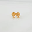 Plain Bead Stud Earrings 0.4g / in / 3mm 18K Rose Gold