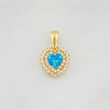 Pendant Dense Heart 2.4g / 3/4 in Yellow Gold 18K