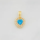 Pendant Dense Heart 2.4g / 3/4 in Yellow Gold 18K