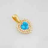 Pendant Dense Heart 2.4g / 3/4 in Yellow Gold 18K