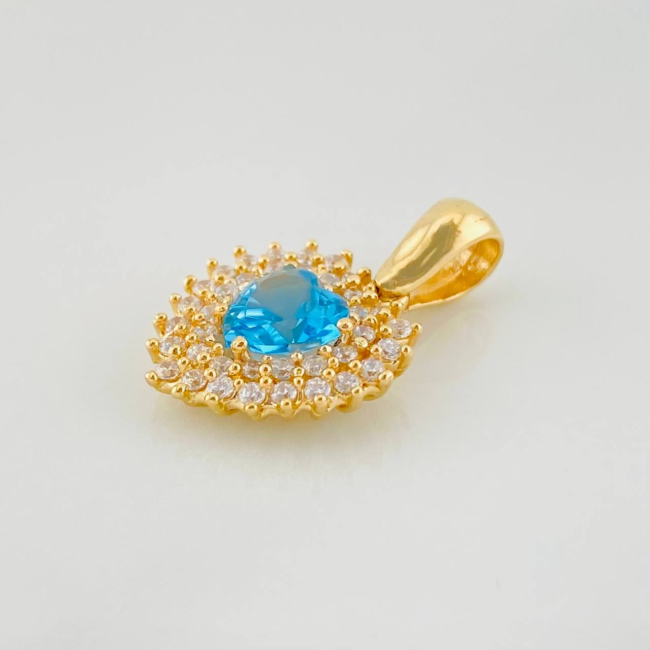Pendant Dense Heart 2.4g / 3/4 in Yellow Gold 18K