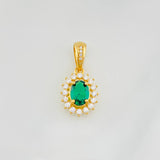 Pendant Circle Halo 2.65g / 3/4 in Yellow Gold 18K