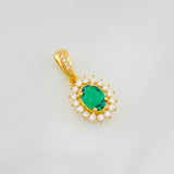 Pendant Circle Halo 2.65g / 3/4 in Yellow Gold 18K