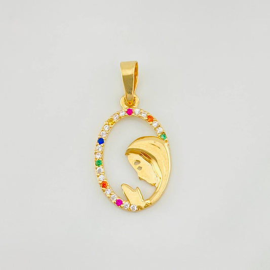 Dije Virgen Maria 1.1g / 3/4 in Oro Amarillo 18K