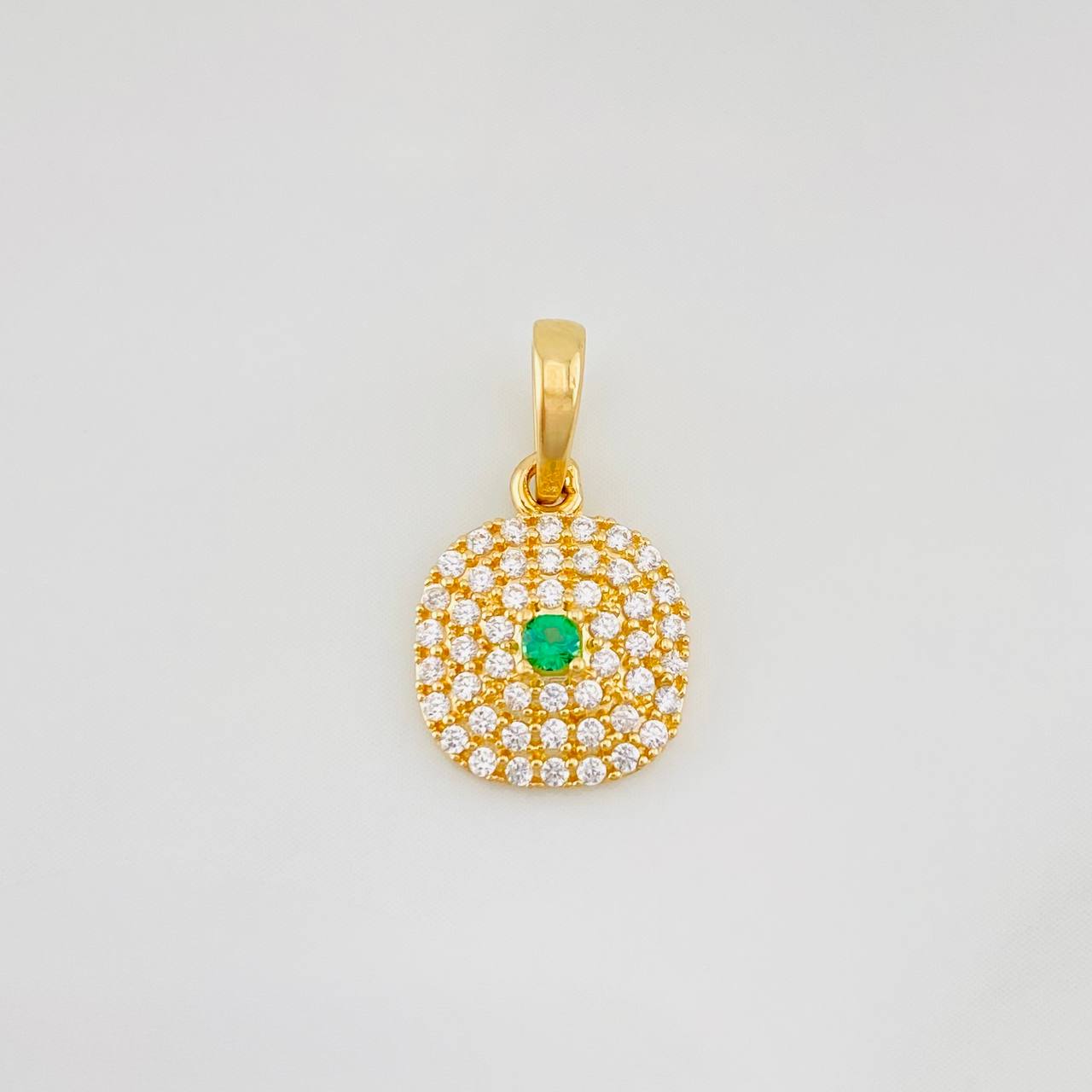 Dije Halo Cuadrado 1.15g / 1/2 in Oro Amarillo 18K
