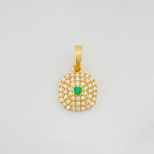 Dije Halo Cuadrado 1.15g / 1/2 in Oro Amarillo 18K
