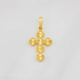 Dije Cruz Trebol 2.5g / 1 1/4 in Oro Amarillo 18K