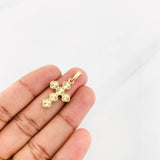 Dije Cruz Trebol 2.5g / 1 1/4 in Oro Amarillo 18K