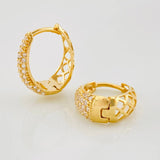 Candongas Dali Basteadas 2.55g / 1/2 in Oro Amarillo 18K