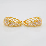 Hoop Earrings Dali Basteada 3.5g / 1/2 in Yellow Gold 18K