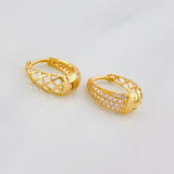 Candongas Dali Basteadas 2.55g / 1/2 in Oro Amarillo 18K