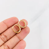 Candongas Dali Basteadas 2.55g / 1/2 in Oro Amarillo 18K