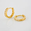 Candongas Carril 1.45g / 1/2 in Oro Amarillo 18K