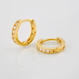 Candongas Carril 1.45g / 1/2 in Oro Amarillo 18K