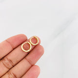 Candongas Carril 1.45g / 1/2 in Oro Amarillo 18K
