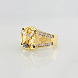 San Miguel Arcangel Ring 6g / T10 1/2 Three Golds 18K