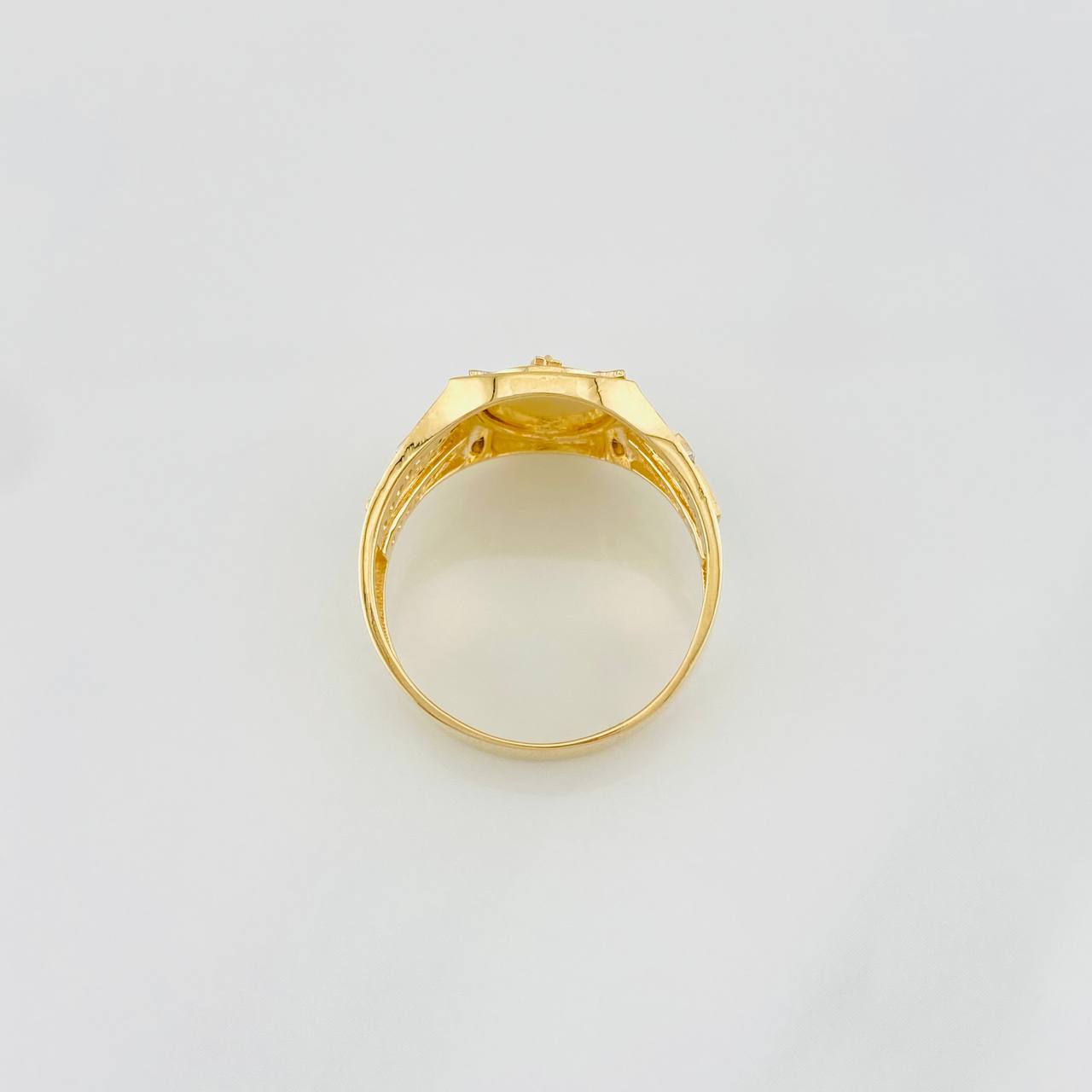 San Miguel Arcangel Ring 6g / T10 1/2 Three Golds 18K