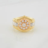 Halo Ring 5.9g / T8 Three Golds 18K