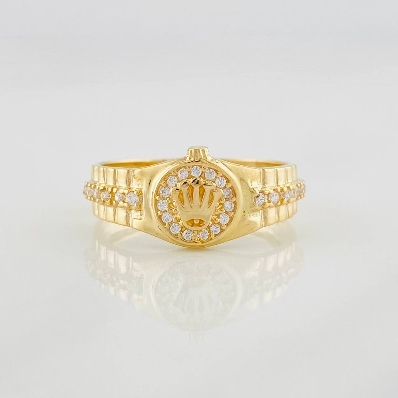 Crown Strap Ring 2.95g / T8 3/4 Yellow Gold 18K