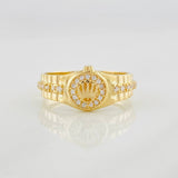 Crown Strap Ring 2.95g / T8 3/4 Yellow Gold 18K