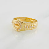 Crown Strap Ring 2.95g / T8 3/4 Yellow Gold 18K