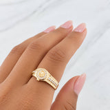 Crown Strap Ring 2.95g / T8 3/4 Yellow Gold 18K