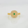 Halo Square Ring 2.6g / T5 1/4 Yellow Gold 18K