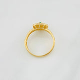 Halo Square Ring 2.6g / T5 1/4 Yellow Gold 18K