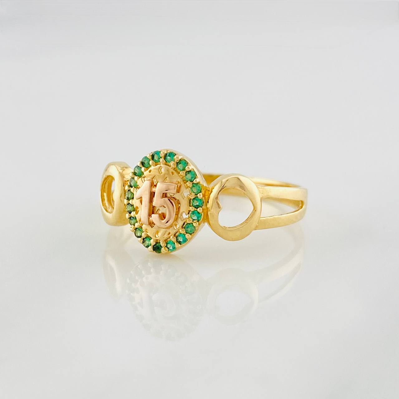 15's Ring 2.3g / T7 1/4 Two Yellow Pink Golds 18K