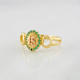15's Ring 2.3g / T7 1/4 Two Yellow Pink Golds 18K