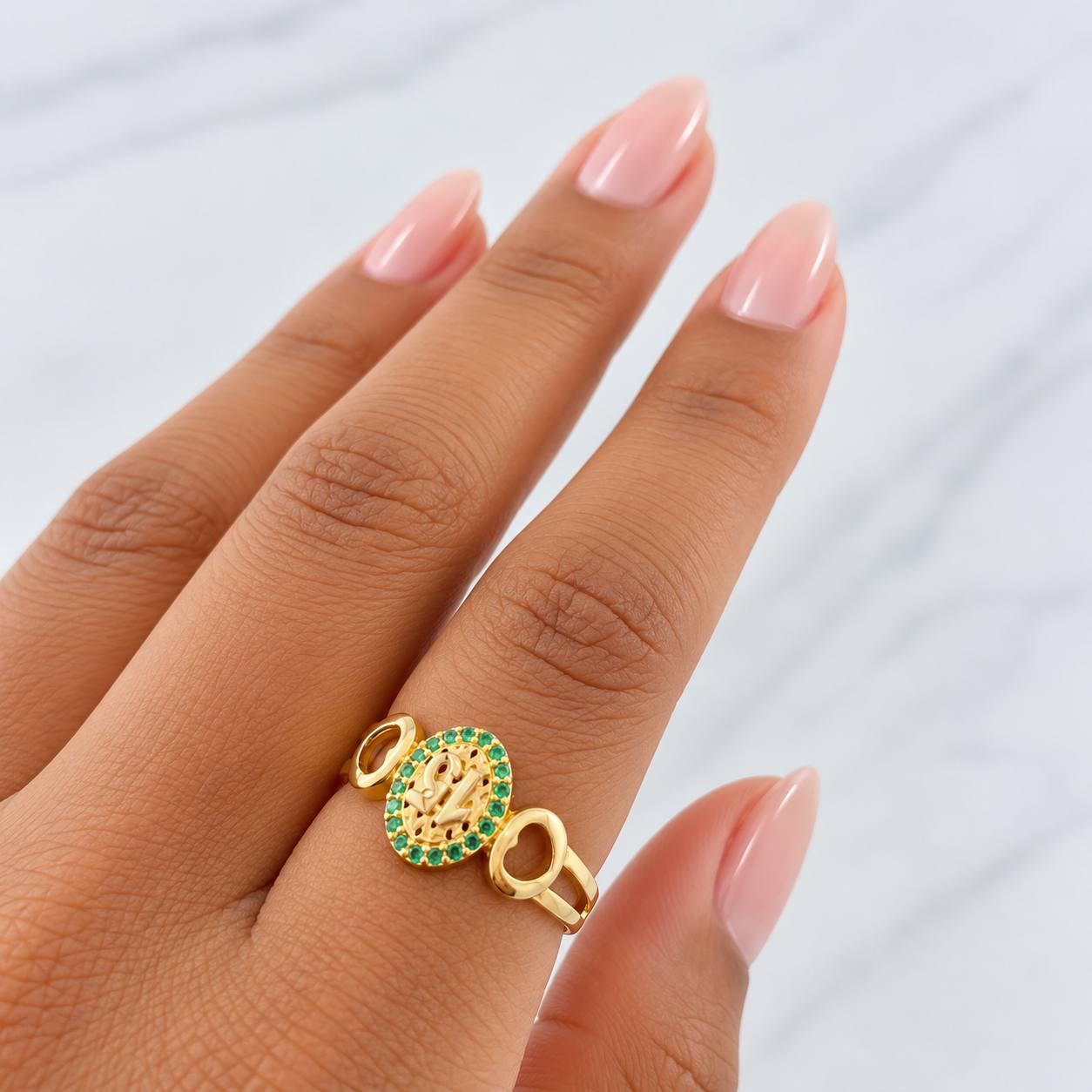 15's Ring 2.3g / T7 1/4 Two Yellow Pink Golds 18K