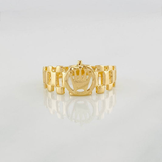 Anillo Correa Corona 1.85g / T6 1/4 Oro Amarillo 18K