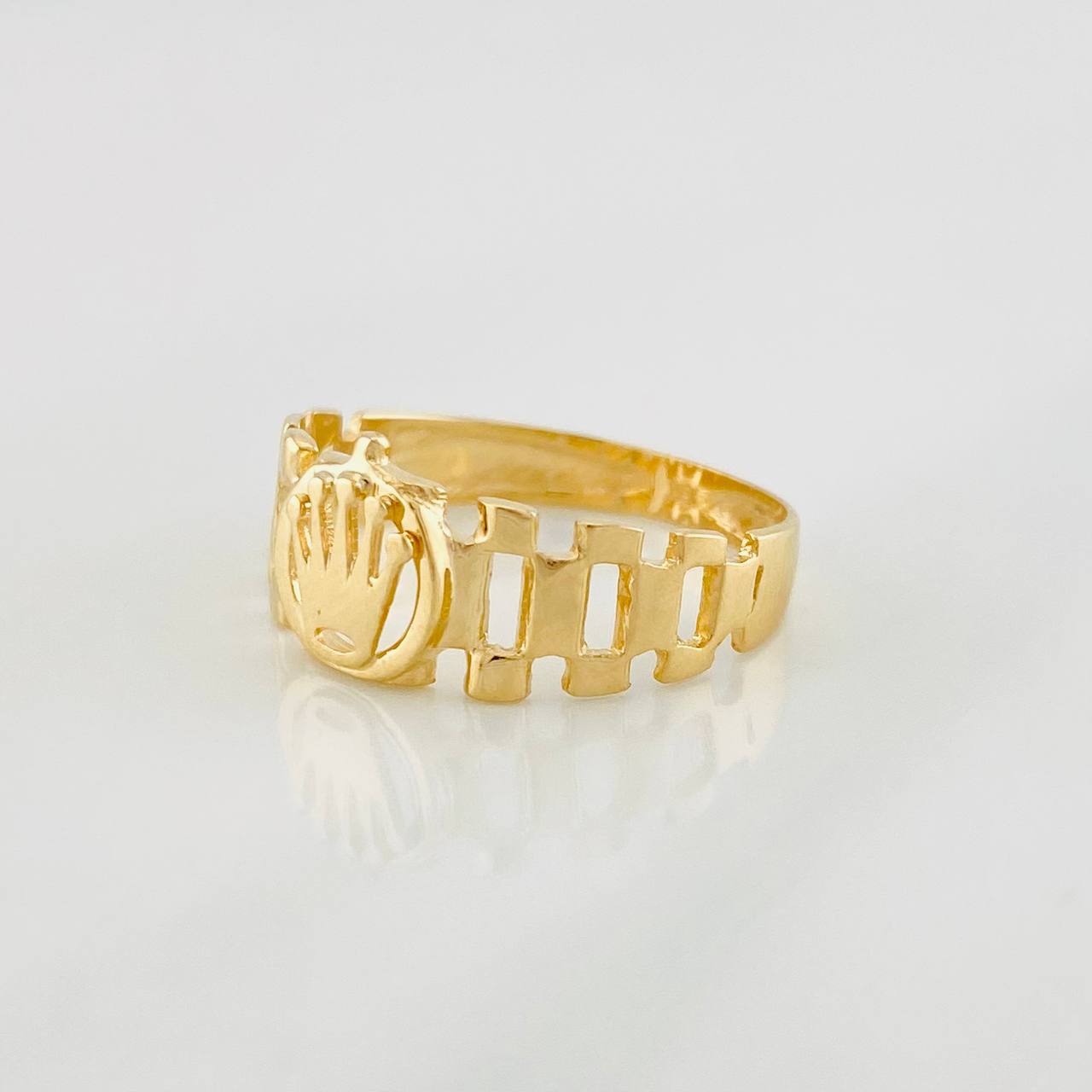 Anillo Correa Corona 1.85g / T6 1/4 Oro Amarillo 18K