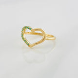 Anillo Corazon 1.35g / T4 1/2 Oro Amarillo 18K