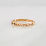 Anillo Bisel 1.2g / T6 Oro Rosa 18K
