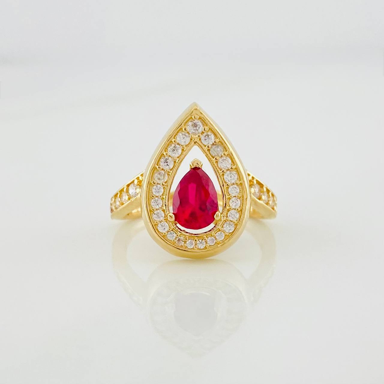Halo Drop Ring 4.7g / T6 1/4 Yellow Gold 18K