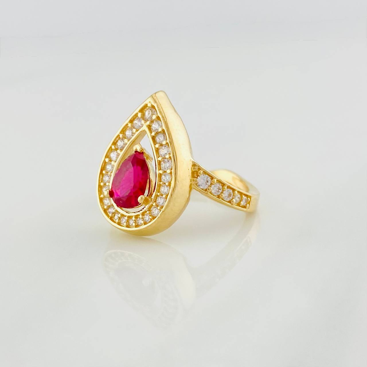 Halo Drop Ring 4.7g / T6 1/4 Yellow Gold 18K