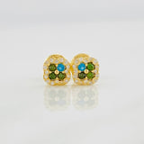 Topos Halo Trébol 0.9g / in / 5.6mm Oro Amarillo 18K