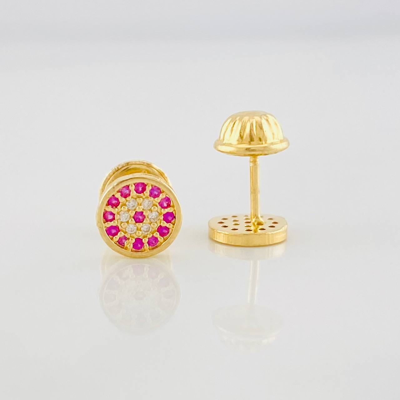 Topos Circulo Tupido 0.85g / in / 5.8mm Oro Amarillo 18K