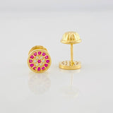 Topos Circulo Tupido 0.85g / in / 5.8mm Oro Amarillo 18K