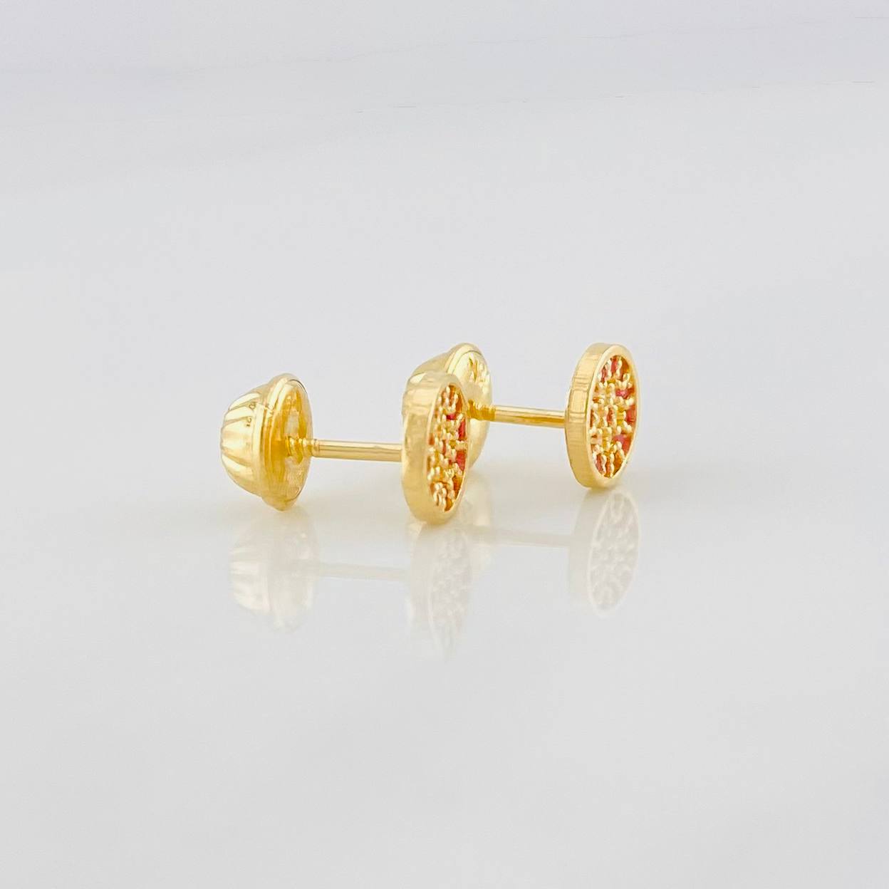 Topos Circulo Tupido 0.85g / in / 5.8mm Oro Amarillo 18K