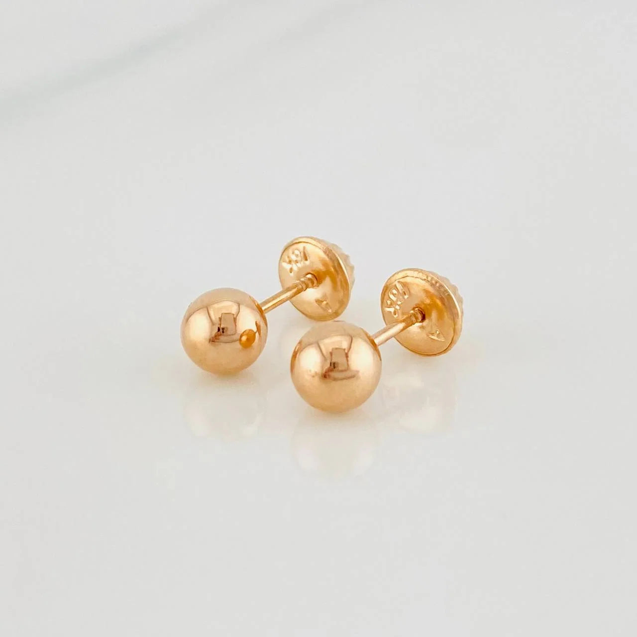Topos Bola Lisa 0.5g / in / 5mm Oro Rosa 18K