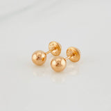 Topos Bola Lisa 0.5g / in / 5mm Oro Rosa 18K
